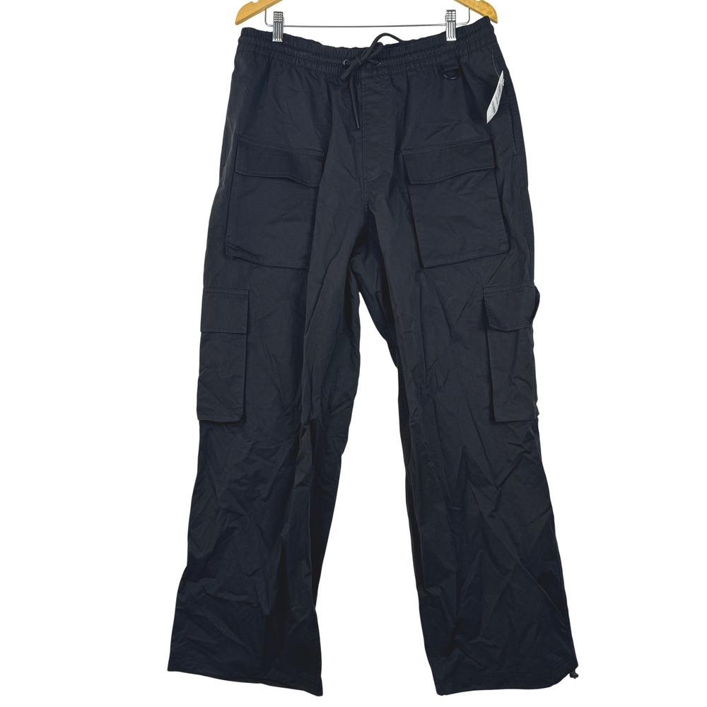 Mode of One Mens Deep Black Cargo Pants 100188360MN L NEW Gorpcore